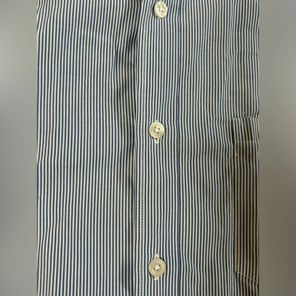 J. Crew Men's Blue Striped Shirt Size L